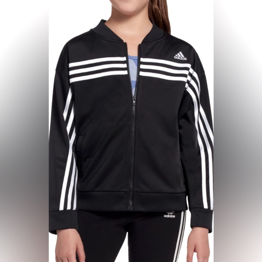 Adidas Girls' 3-Stripe Tricot Jacket BNWOT